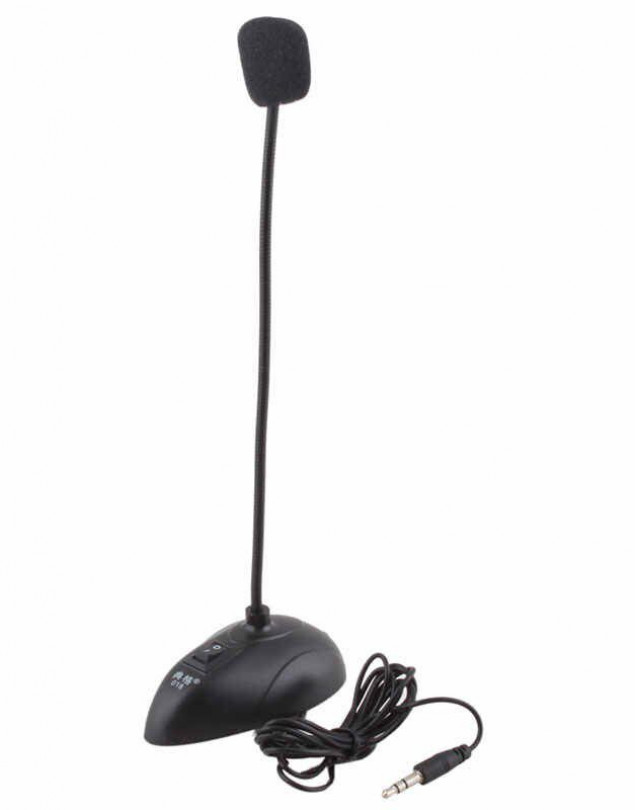 Bilgisayar PC Esnek Stand Mini stüdyo konuşma mikrofon Jack Aux 3.5 mm kablo