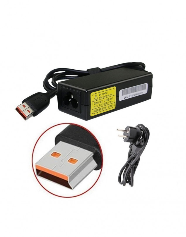 Versatile 20V 3.25A USB Uç Notebook Adaptör Şarj Aleti Lenovo Yoga 3 Pin