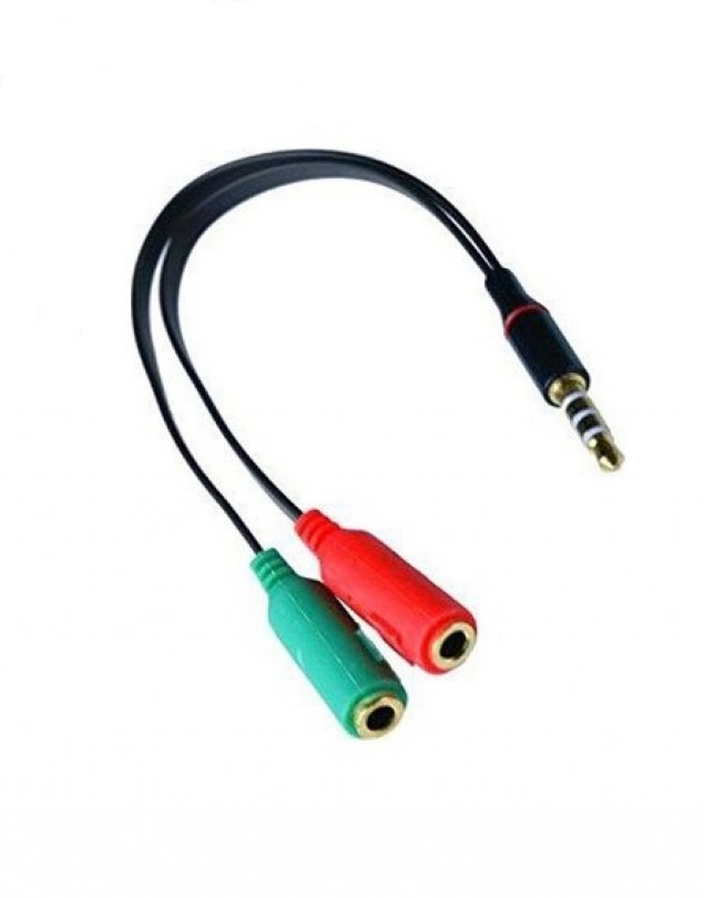 2 DİŞİ 1 ERKEK KULAKLIK MİKROFON BİRLEŞTİRİCİ JACK KABLOLU