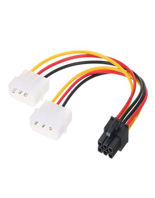 Oem Pcı E VGA Power Kablo 6 Pin To 2X4 Pin Molex Kablo