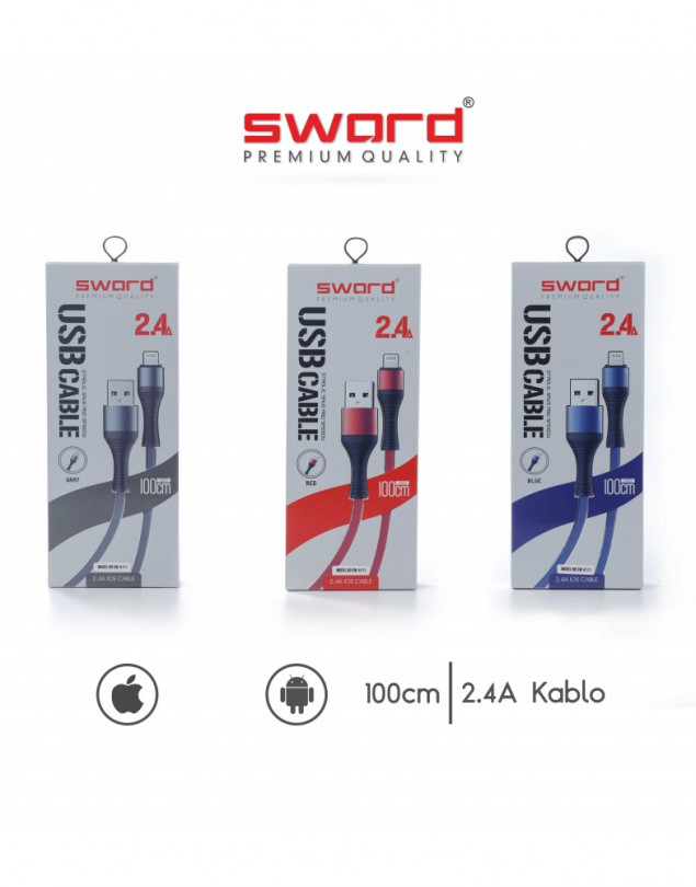 SWORD 2.4 Amper Mikro Mıcro USB Şarj Kablo SW-M111