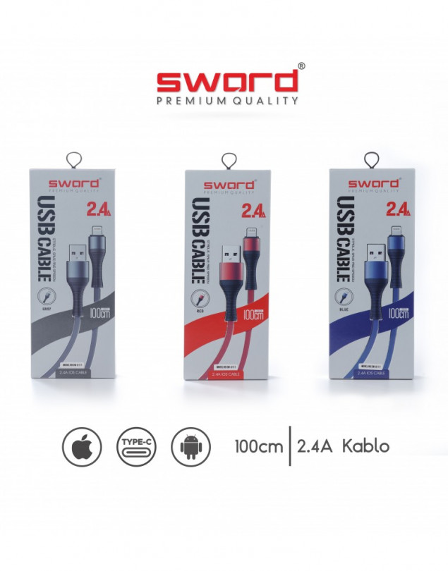 SWORD 2.4 Amper Type-c USB Şarj Kablo sw-c111
