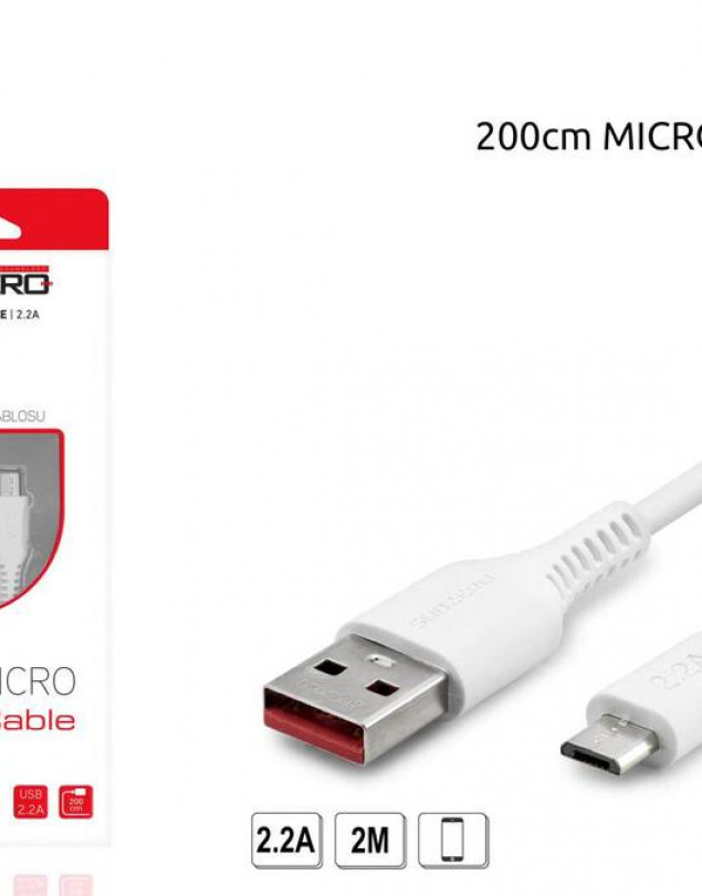 SUBZERO CL58 2.1 AMPER MİKRO MICRO ŞARJ KABLO 2 METRE 200 cm