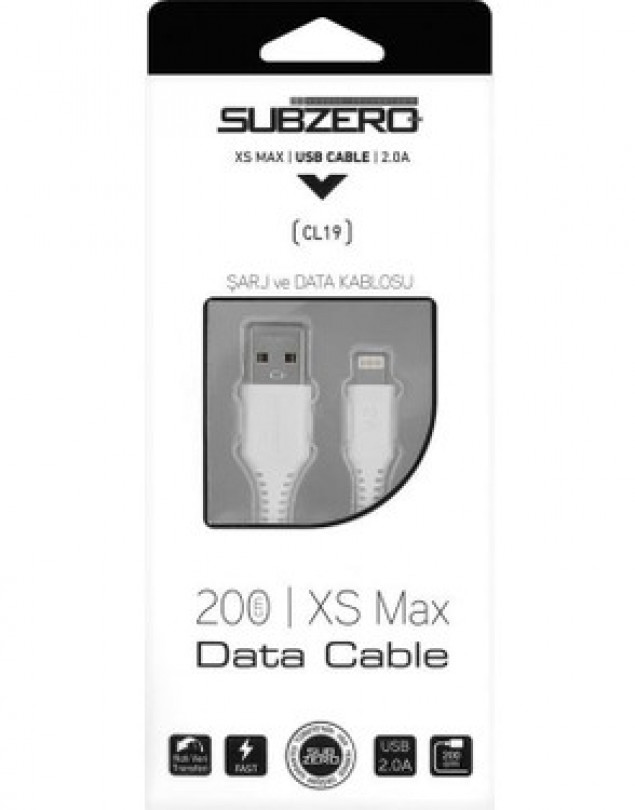 SUBZERO CL19 2 AMPER İPHONE IOS ŞARJ KABLO 2 METRE 200 CM