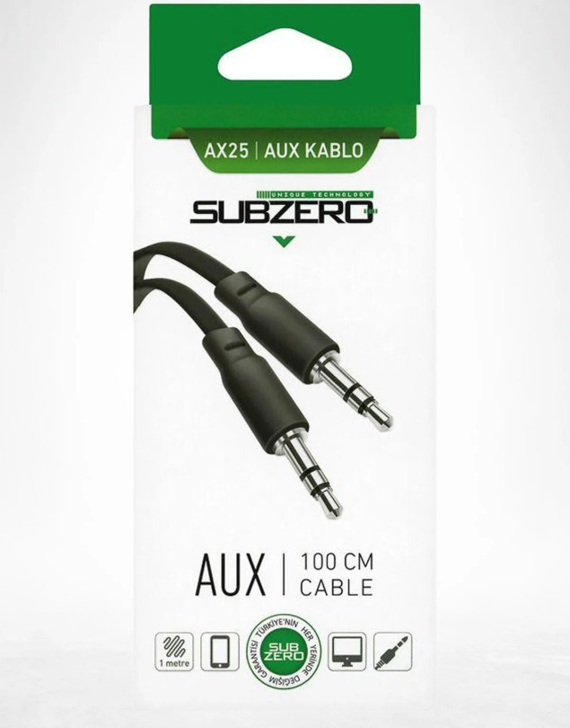 SUBZERO AX25 3.5MM JACK AUX KABLO 1 METRE