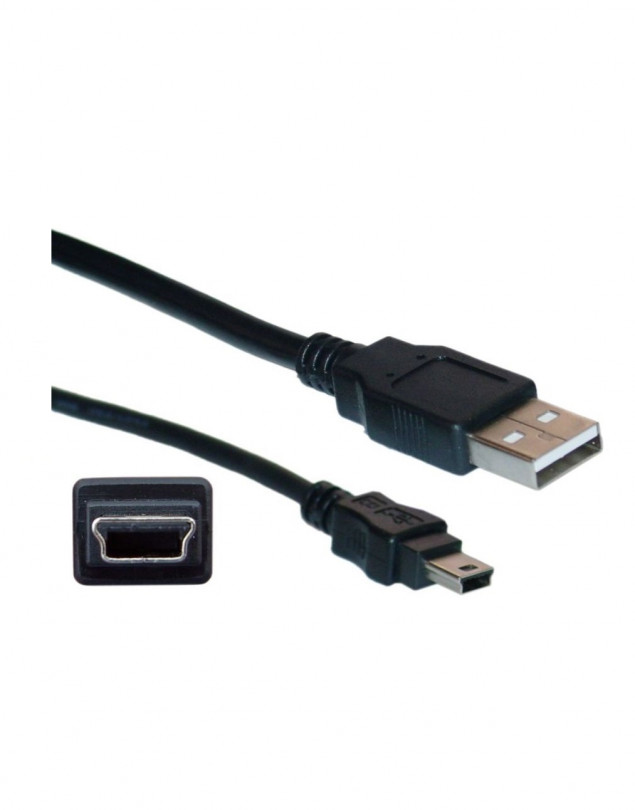 USB A ERKEK  2.0 5 PİN MİNİ USB KABLO 100 CM  (AMBALAJSIZ)