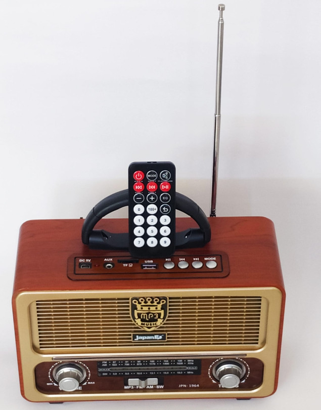 JAPANEX JPN1964 NOSTALJİK RETRO ESKİTME AHŞAP BLUETOOTH FM RADYO Mp3 ÇALAR SES BOMBASI SOUND BOX