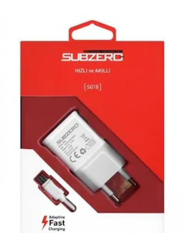 Subzero SG18 9V 2.2A Micro USB (Fast Charge) Şarj Aleti