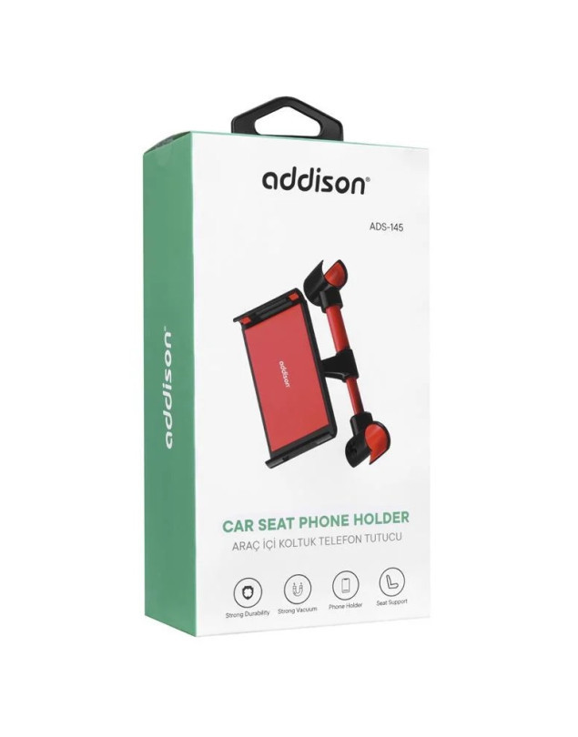 ADDİSON ADS-145 360 DERECE AYARLANABİLİR KOLTUK ARKASI TELEFON VE TABLET TUTUCU- KIRMIZI