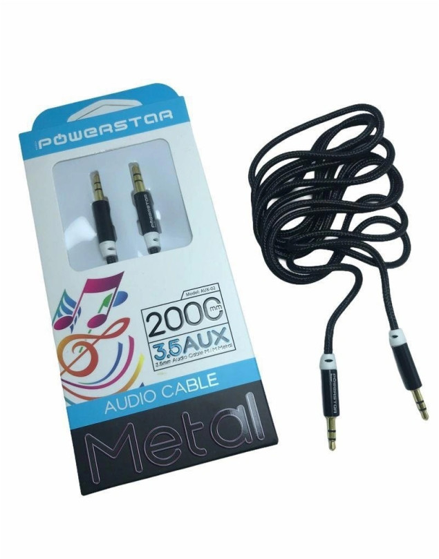 POWERSTAR AUX02 3.5 MM JACK 2 METRE AUX KABLO