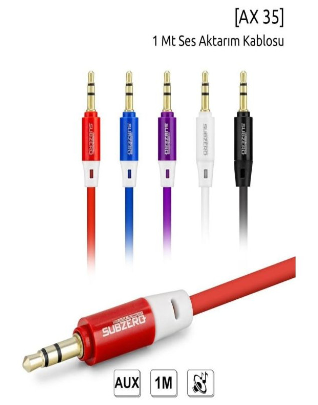 SUBZERO AX35 3.5 MM JACK 1 METRE AUX KABLO